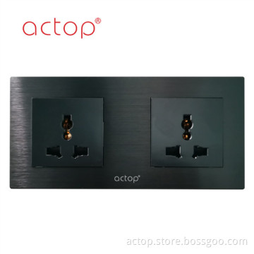 aluminum black switch socket